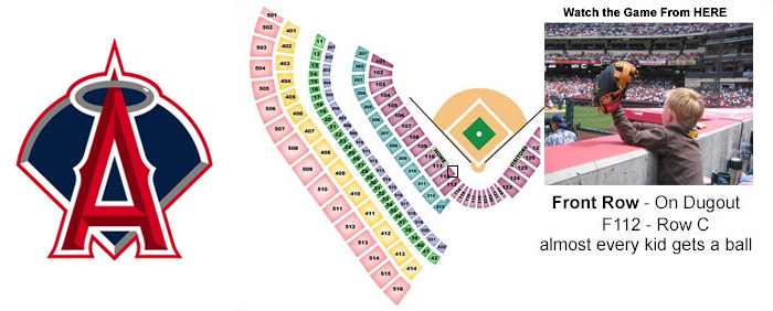 Angel seats front row